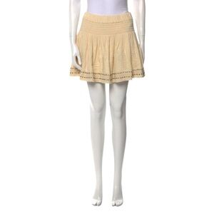 Isabel Marant Etoile Smocked Studded Accent Mini Skirt  Size FR 40/US 8